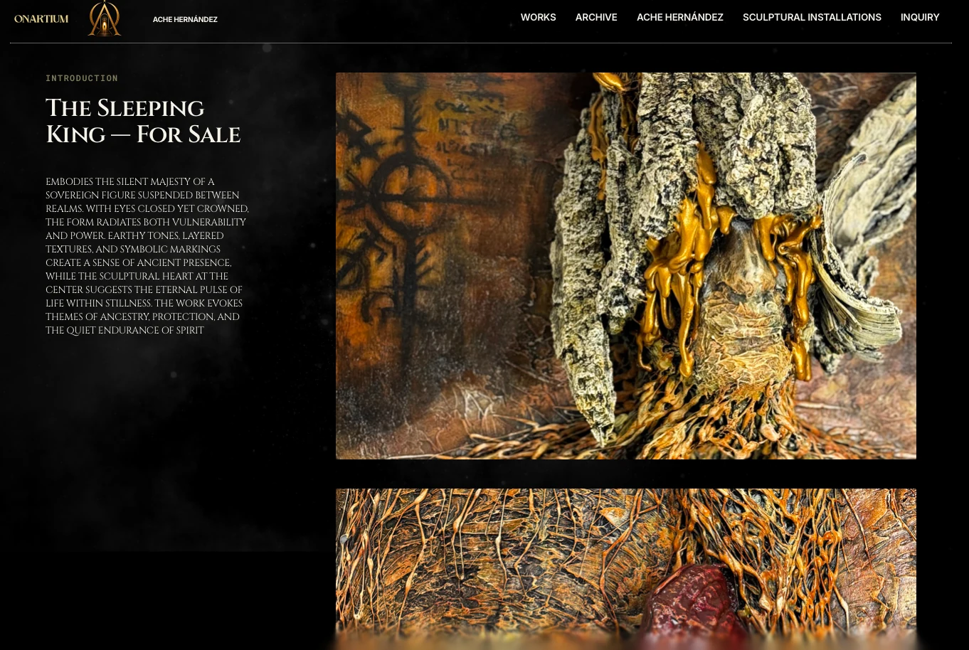 Onartium website — Sleeping King artwork page.